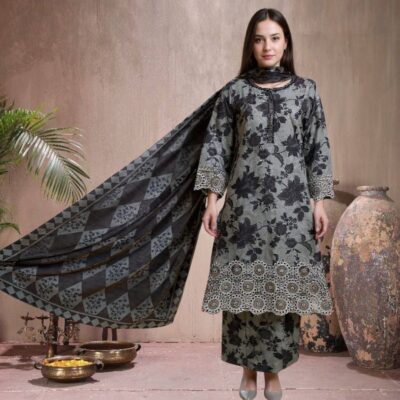 All-Over Printed Lawn 3-Piece Suit